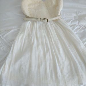 Cream Strapless Dress
